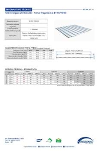 Informativo Técnico - Telha Metálica Trapezoidal 10/1090