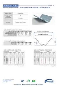 Informativo Técnico - Telha Metálica Trapezoidal 260/620