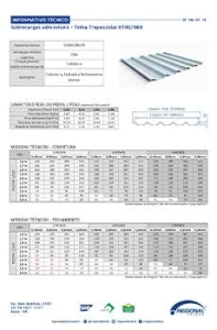 Informativo Técnico - Telha Metálica Trapezoidal 40/980