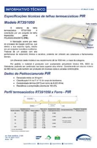 Informativo Técnico - Telha Sanduíche PIR 35/1050